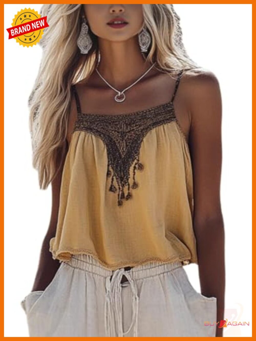 Boho Sleeveless Off the Shoulder Going Out Tank Top Vacation Trendy